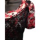 Chandail fleurs corail & filet Collection Mode Crystal