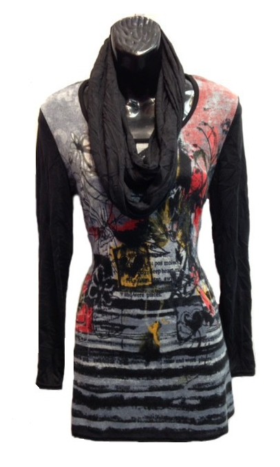 Tunic Michael Tyler collection with a scarf - Boutique Isla Mona