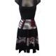 Short skirt with frills black and red Modes Gitane