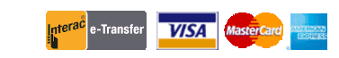 Visa, Mastercard, Interac, American Express, Paypal, Bitcoin